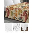 thumbnail image 5 of Full Size Flat Sheet Only, Fall Leaves Soft Brushed Microfiber Bed Sheets, Farmhouse Beige Botanical Leaf Autumn Hotel Quality Breathable Bedding Top Sheet, Easy Care, 81"x96", 5 of 9