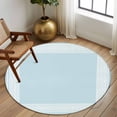thumbnail image 3 of Sky Blue Greek Key Large Area Rugs for Bedroom Living Room, Soft Non Slip Carpet Bedside Rug, Geometric Greece Ancient Farmhouse Geo Round Floor Cover Kitchen Accent Rug 5' for Dining Room/Office, 3 of 9