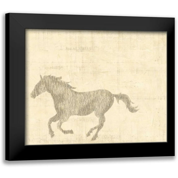 Vision Studio 14x12 Black Modern Framed Museum Art Print Titled - Vintage Horse II