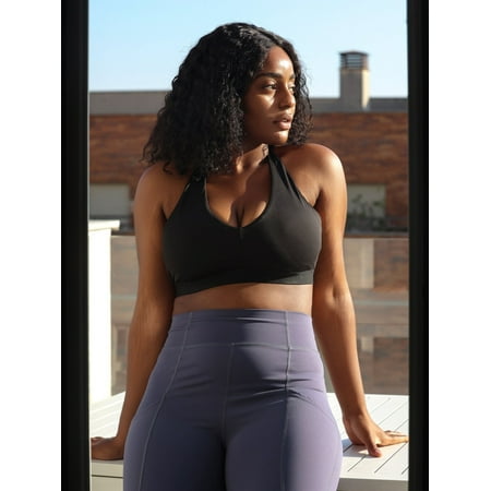 

POSESHE Women s X-Back Light Support Sports Bra Yoga Workout Running Gym Sport Bra M-4X