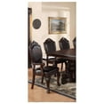 thumbnail image 4 of Traditional Arm Chairs - Set of 2 - Rubber Wood Dining Chairs - Brown Finish - Living Room Seating, 4 of 4