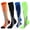 Blue Orange Green Black, variant on 4 Pairs Copper Compression Socks for Women & Men Circulation 15-20 mmHg - Better Blood Flow, Swelling , Best Support for Medical, Running, Nursing