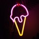 thumbnail image 4 of Letreros de cono de helado con luces LED de neón, decoración de habitación Kawaii, regalo de Navidad para niñas adolescentes, arte con batería o alimentado por USB, luces nocturnas decorativas para i JAMW Sencillez, 4 of 4