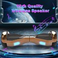 thumbnail image 2 of Starship Hoverboard with Bluetooth Speaker, Chrome Color Self Balancing Scooters with Science Fiction Design and 6.5 inch LED Wheels, 2 of 7