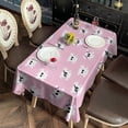 thumbnail image 6 of Pink Halloween Skulls Rectangle Tablecloth 60"x120",Waterproof Polyester Rectangle Table Cloth, Wipeable Spillproof Polyester Tablecloth for Dining, Camping, Indoor and Outdoor, 6 of 6