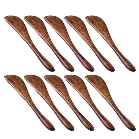 

10 Pack Wooden Butter Knife 6 Inch Condiment Knives Wood Super Handy Kitchen Utensils Jelly Spreader
