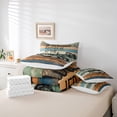 thumbnail image 5 of Homewish Adult Hunting and Fishing Bedding Comforter Set 7pcs, Vintage Lake House Queen Bedding Sets, Rustic Farmhouse Reversible Queen Sheet Sets, Lightweight Room Decor, 5 of 7