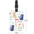 thumbnail image 6 of Square 2Pack PU Leather Colorful Pet Doodle Cruise Luggage Tag with Privacy Cover and Name ID Tag for Travel Handbags Backpacks Luggage Tags, 6 of 6