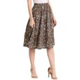 thumbnail image 4 of Allegra K Women's A-Line Floral Print Casual Midi Skirts, 4 of 6