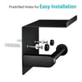 thumbnail image 5 of Aquaterior Toilet Paper Holder Wall Mounted Rack Heavy Duty Stainless Steel Matte Black, 5 of 8