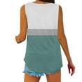 thumbnail image 7 of Goodeals Summer Sleeveless Shirts Women Cute Striped Color Block Tank Tops V Neck Tunics Loose Fit Clothes Curve Hem 2025 Fashion(Green,S), 7 of 7