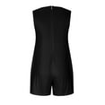 thumbnail image 7 of Mrat Women's Casual Rompers Stretchy Onesie Sleeveless V-Neck Overalls Shorts Solid Jumpsuits with Pockets S-45 Black XL, 7 of 7