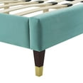 thumbnail image 4 of Modway Sienna Performance Velvet Twin Platform Bed in Mint, 4 of 10