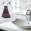 thumbnail image 7 of SKYSONIC 2 Pcs Hanging Hand Towels, Soft Absorbent Dark Blue Plaid Towel for Kitchen Bathroom, 12"x17", 7 of 7