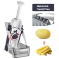 thumbnail image 6 of ONCE FOR ALL Safe Mandoline Slicer Vegetable Cutter, Potato Slicer, All in 1 Vegetables Slicer and Chopper, French Fry Cutter, Adjustable Thickness, Dishwasher Safe, 6 of 9