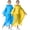 Blue&yellow, variant on 2 Pack Raincoats for Kids, Borogo Kids Rain Jacket Reusable Emergency Rain Ponchos with with Big Hood Rain Coats for Boys and Girls