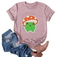 thumbnail image 4 of Cathalem Summer Tops 2024 Womens Round Neck Oversized Crop Tops Workout Tops Tees,Pink M, 4 of 4