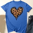 thumbnail image 1 of LOVZFMLL Hauts d'Été pour Femmes T-Shirt à Manches Courtes Imprimé Cœur Blouse Basique Décontractée, 1 of 5