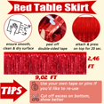 thumbnail image 2 of Table Skirts Mebiornt, paquete de 6 unidades, 74 x 274 cm, lámina metálica roja, 2 of 4