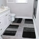 thumbnail image 1 of Juego de 4 Alfombras de Baño con Funda En Forma de U para La Tapa Del Inodoro - Alfombras de Baño de Felpa de Microfibra Absorbente y Antideslizante, Lavables a Máquina En Gris, Marrón y Azul - 40X80, 1 of 7