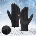 thumbnail image 3 of Bike Gloves Warm Anti Slip Workout Gloves for Running Camping Riding Black S, 3 of 5