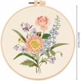 thumbnail image 4 of Yazoeia Beginner Embroidery Kits, Embroidery Starter Kits with Flower Bouquet Patterns, Embroidery Materials Clothes Colored Threads Needles Hoops Instructions S131 One size CJC912-149208, 4 of 9