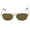 Gold/Brown, variant on Classic European Rectangular Sunglasses, Silver
