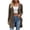 Brown, variant on Women's Ribbed Knit Duster Cardigan Open Front Long Sleeve Sweater Coat with Pockets Loose Soft Casual Layering Outerwear for Spring Fall White