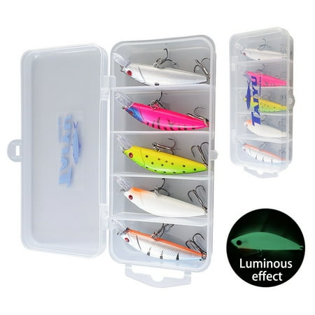 5pcs Minnow Fishing Lure Baits Wobblers Fishing Lure Artificial Hard Baits Swimbait Crankbaits Fishing Accessory
