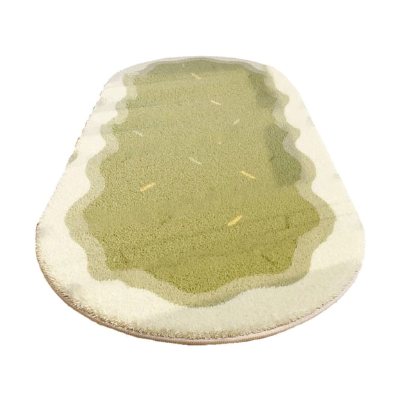 VogueV Faux Sheepskin Rug - Soft Cream Bedroom Carpet for Floor Decor Green