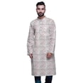 thumbnail image 1 of Atasi Indian Long Kurta for Mens Summer Wear Cotton Poplin Wedding Kurta Shirt, 1 of 7