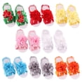 thumbnail image 1 of EeaseMX 8 bandas de colores para los pies, bonitas bandas de flores para bebés y niñas, sandalias descalzas, zapatos, accesorios para fotos (color aleatorio), 1 of 7