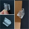 thumbnail image 4 of 50 Pieces Clear Plastic Place Card Holders Game Card Stands Small Wedding Table Sign Stands Place Cards Holders for Photos Memos Board Game Markers Party Favor, 4 of 7
