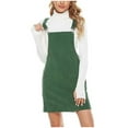thumbnail image 3 of qolati Fall Dresses for Women 2024 Cute Corduroy Overall Bib Dress Pinafore Suspender Dress Skirt Jumper, 3 of 6