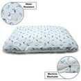 thumbnail image 3 of Sea Animals Pet Bed, Leaping and Playing Dolphin Aquatic Life Animal Marine Theme, Chew Resistant Pad for Dogs and Cats Cushion with Removable Cover, 24" x 39", Turquoise Blue Navy, by Ambesonne, 3 of 4