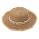 thumbnail image 1 of 56-58 cm circunferencia del sombrero sombrero para el sol de las mujeres protector solar salida de verano vacaciones sombrero de paja perla sombrero de ala grande, 1 of 5