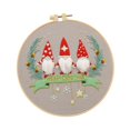 thumbnail image 2 of Christmas Embroidery for Starter Needlepoint Set Handmade Sewing Craft Set Gnome, 2 of 9