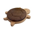 thumbnail image 2 of Posavasos de madera con forma de tortuga, posavasos de madera, regalo ideal, vajilla, lindo tapete aislante, posavasos de mesa para hotel, cafetería,, 2 of 9