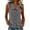 Black, variant on Workout Tops for Women Sleeveless Collared Circle Tops - Pleated Detail for Boho Navy S