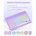 thumbnail image 5 of Magnetic Keyboard Mouse Combo Folio with RGB Backlight Keypad & Pen Slot for iPad 10 / iPad 11 A16, iPad Air 4 / Air 5, iPad Air 11 M2/M3/M4,Purple, 5 of 9