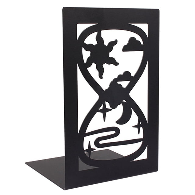 F-Sujetalibros Huecos Decorativos para Arte Diseño de Reloj de Soporte de Libro de Metal