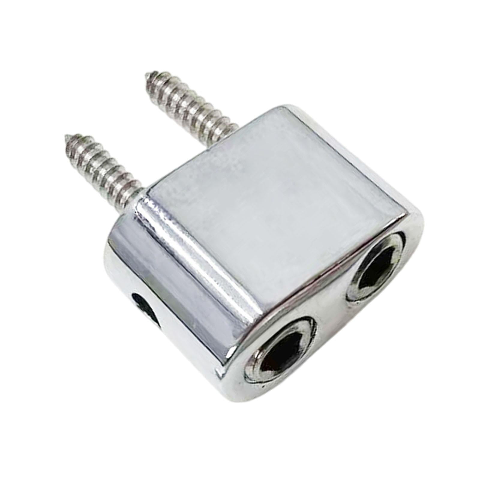 Guitar Bridge System with Tailpiece Headless Electric String Lock Zinc Alloy Sturdy Replacement for Bass Guitarists
