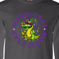 thumbnail image 3 of Inktastic Mardi Gras Party Alligator Long Sleeve T-Shirt, 3 of 4