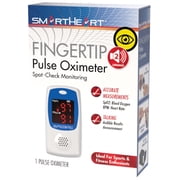 SmartHeart Talking Pulse Oximeter | Audible Results for Visually Impaired | Blood Oxygen Saturation | Monitor Lanyard and Batteries | Portable Spot-Check Monitoring