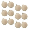thumbnail image 4 of FVDPWYE 12 Pieces Velvet Christmas Ball Ornaments Christmas Tree Decor Elegant Sturdy Decorative Hanging for Party Home Wedding Decor Beige Yellow, 4 of 9