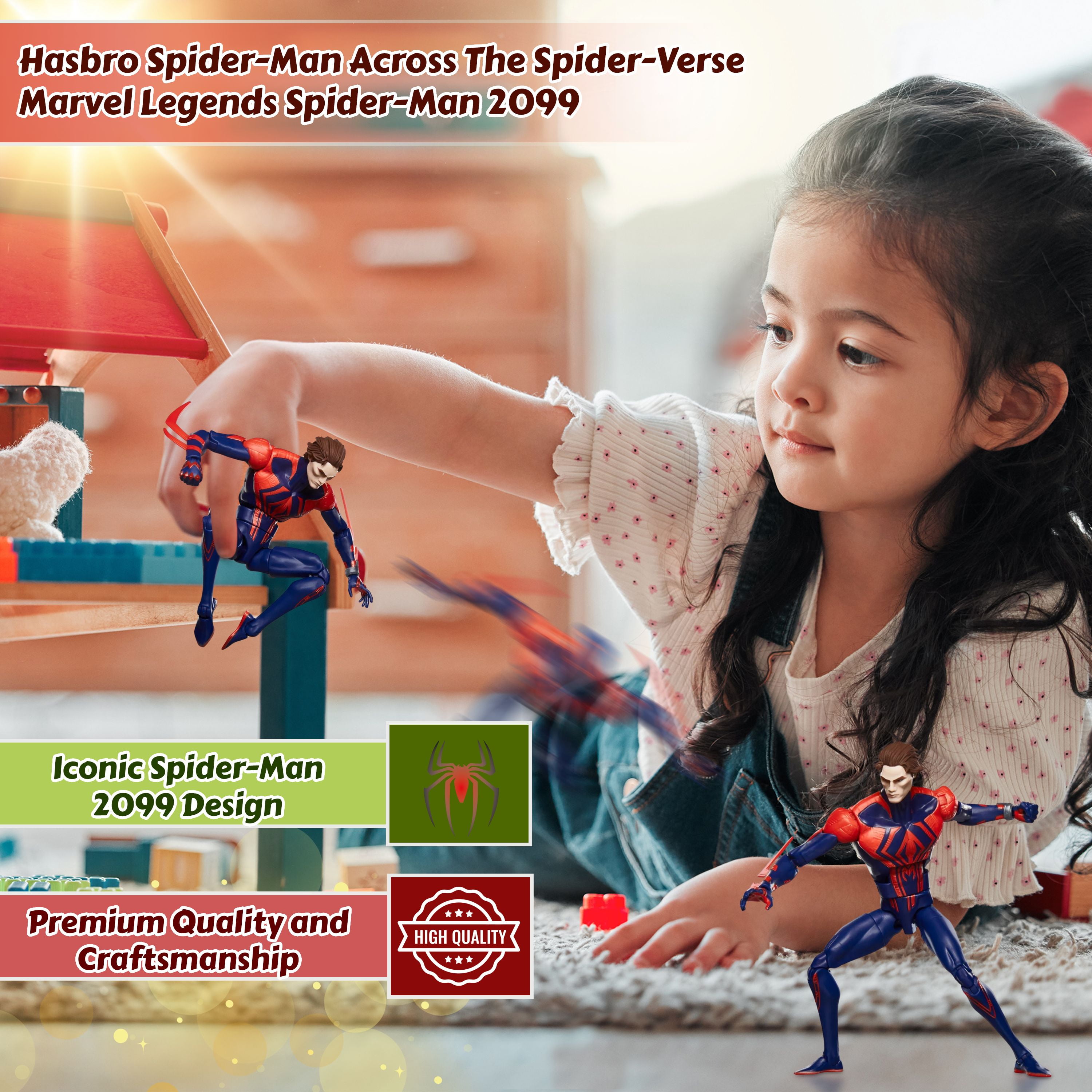 Spider-Man 2099 Marvel Legends Series Spider-Man Across The Spider-Verse Collectible 6" Figure