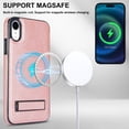 thumbnail image 6 of Allytech Magnetic Case for iPhone XR with Foldable Kickstand,【Compatible Magsafe】Ultra Slim Retro PU Leather Camera Screen Protection Shockproof Anti-Drop Back Case for Women Men - Rosegold, 6 of 7