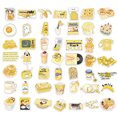 thumbnail image 2 of Paquete de pegatinas amarillas estilo sal, 50 unidades, bonitos dibujos animados con comida, 2 of 2