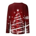 thumbnail image 5 of Ounisa Long Sleeve Womens Tops Casual Loose Fit Crewneck T Shirts Solid Lightweight Length Tunic Tops Christmas Tree Lights Christmas Gifts Elk Sequin Graphic Pullover, 5 of 5