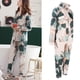 thumbnail image 1 of Conjunto de pijamas de manga larga para mujer camisa de manga larga pantalones ropa de dormir estampado floral bolsillo en el pecho para ropa de primavera ANGGREK Otros, 1 of 7